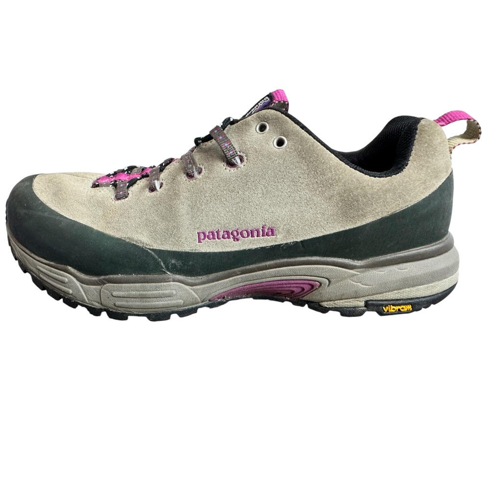 Patagonia Scree Shield‎ Burlap Hiking Shoes Womens 10 Tan Magenta Vibram T80620